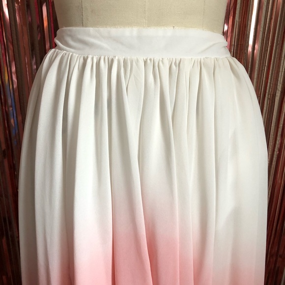 Pink Ombré High Low Skirt - Picture 3 of 8